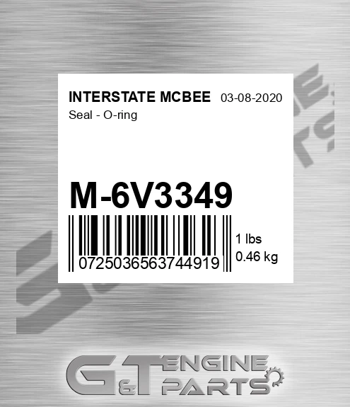 M-6V3349 Seal - O-ring for INTERSTATE MCBEE