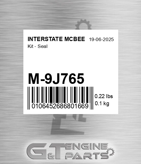 M-9J765 Kit - Seal for INTERSTATE MCBEE