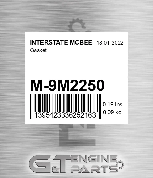 M-9M2250 Gasket for INTERSTATE MCBEE