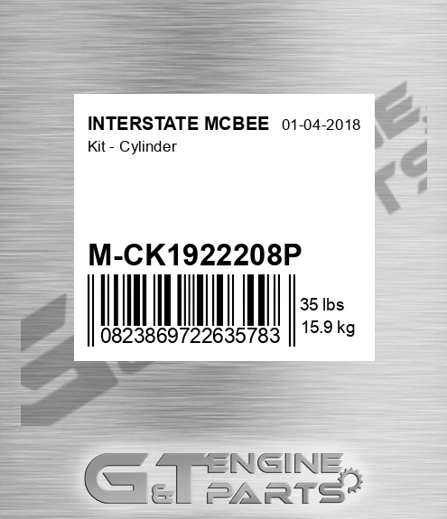 M-CK1922208P Kit - Cylinder for INTERSTATE MCBEE
