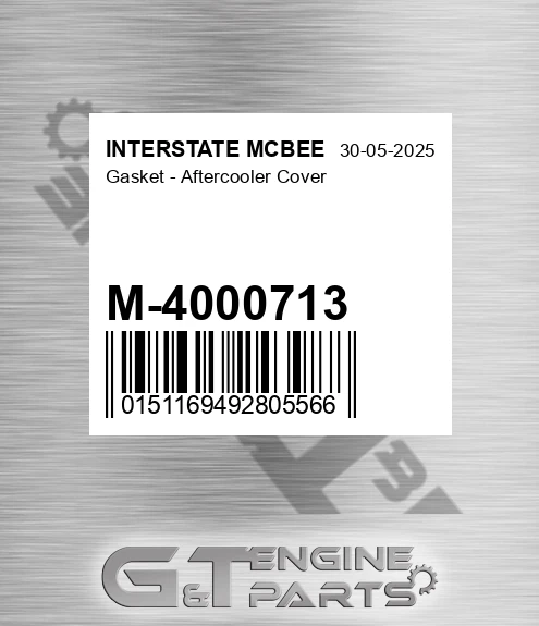 M-4000713 Gasket - Aftercooler Cover