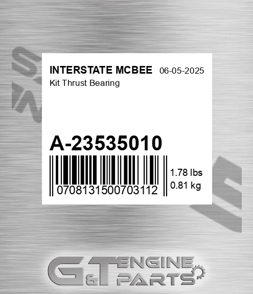 A-23535010 Kit Thrust Bearing