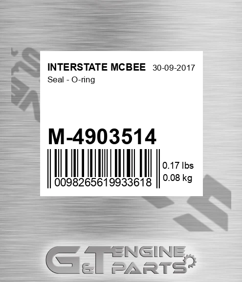M-4903514 Seal - O-ring