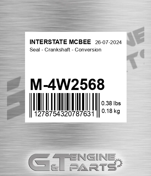 M-4W2568 Seal - Crankshaft - Conversion for INTERSTATE MCBEE