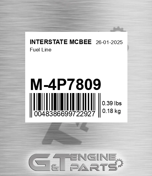 M-4P7809 Fuel Line for INTERSTATE MCBEE