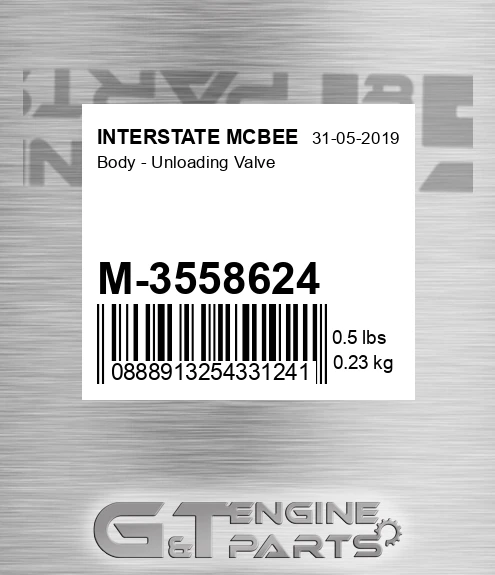 M-3558624 Body - Unloading Valve