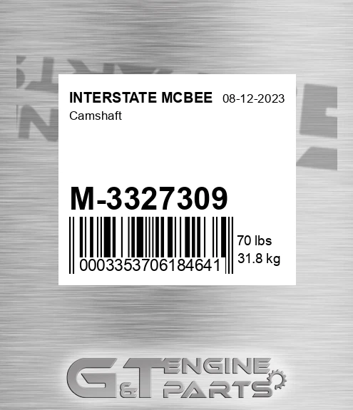 M-3327309 Camshaft for INTERSTATE MCBEE