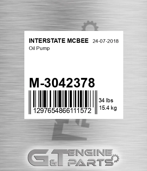 M-3042378 Oil Pump