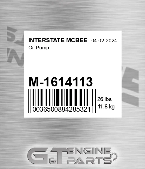 M-1614113 Oil Pump for INTERSTATE MCBEE