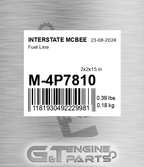 M-4P7810 Fuel Line for INTERSTATE MCBEE