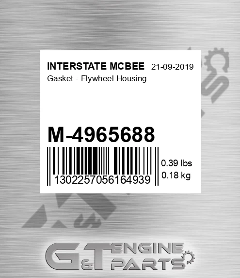 M-4965688 Gasket - Flywheel Housing