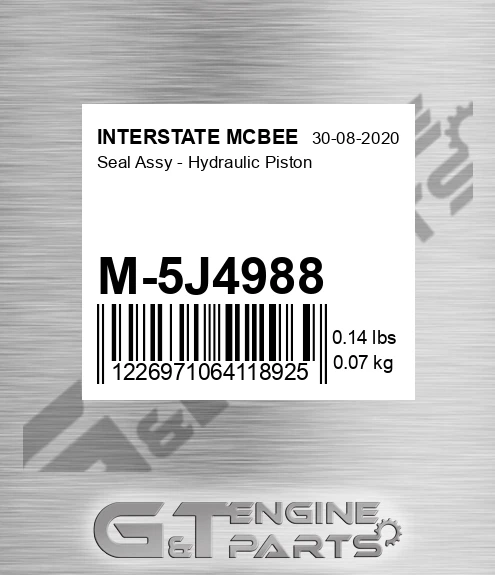 M-5J4988 Seal Assy - Hydraulic Piston for INTERSTATE MCBEE