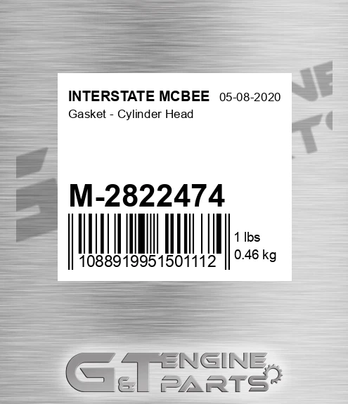 M-2822474 Gasket - Cylinder Head for INTERSTATE MCBEE