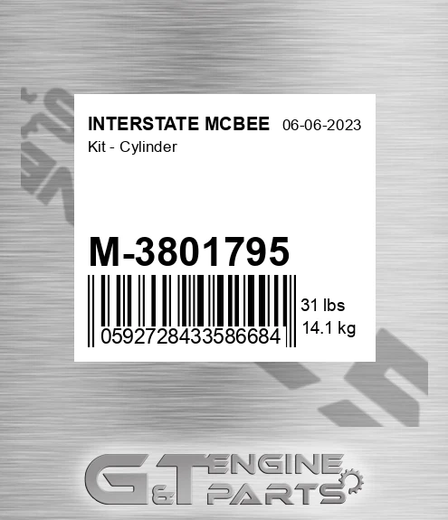 M-3801795 Kit - Cylinder