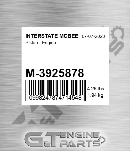 M-3925878 Piston - Engine