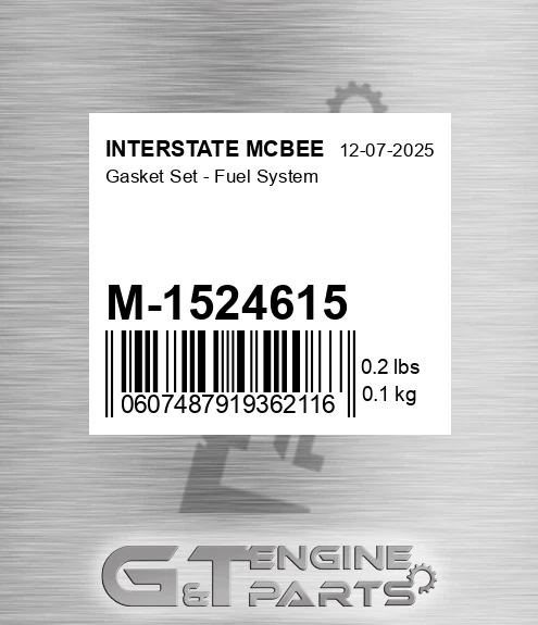 M-1524615 Gasket Set - Fuel System for INTERSTATE MCBEE