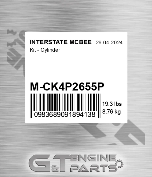 M-CK4P2655P Kit - Cylinder for INTERSTATE MCBEE