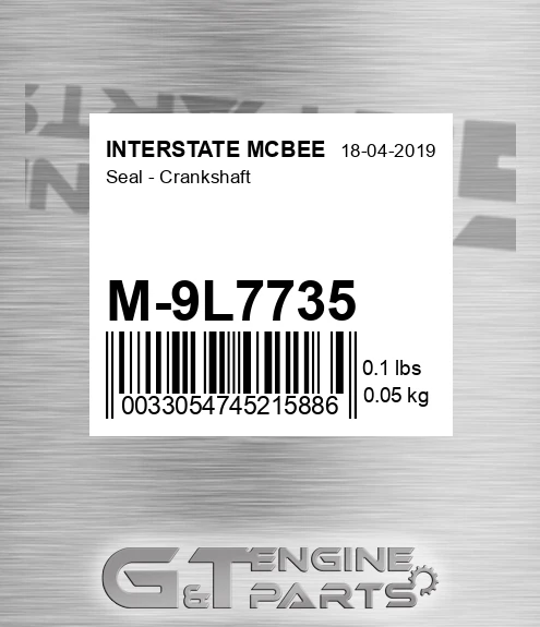 M-9L7735 Seal - Crankshaft for INTERSTATE MCBEE