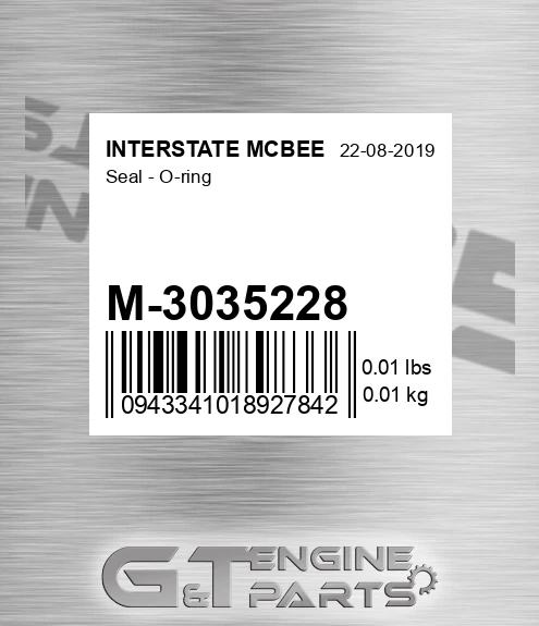 M-3035228 Seal - O-ring