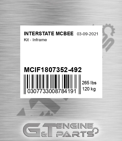 MCIF1807352-492 Kit - Inframe
