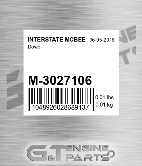 M-3027106 Dowel