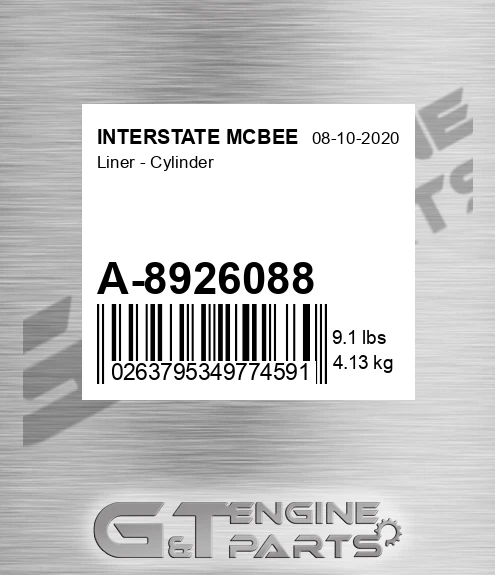 A-8926088 Liner - Cylinder