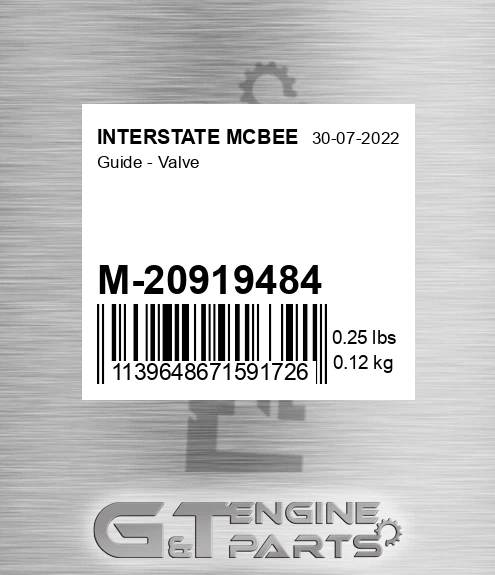 M-20919484 Guide - Valve