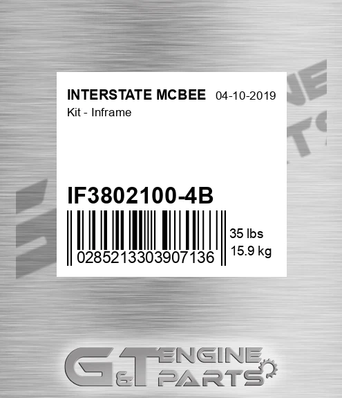 IF3802100-4B Kit - Inframe