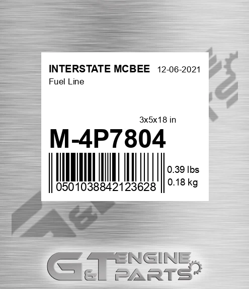 M-4P7804 Fuel Line for INTERSTATE MCBEE