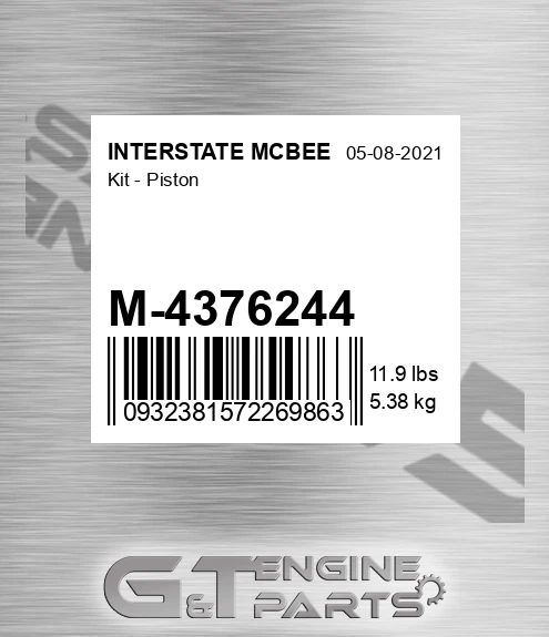 M-4376244 Kit - Piston for INTERSTATE MCBEE