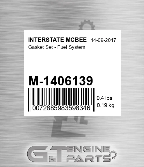 M-1406139 Gasket Set - Fuel System for INTERSTATE MCBEE