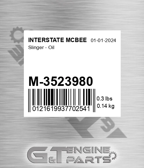 M-3523980 INTERSTATE MCBEE Slinger - Oil
