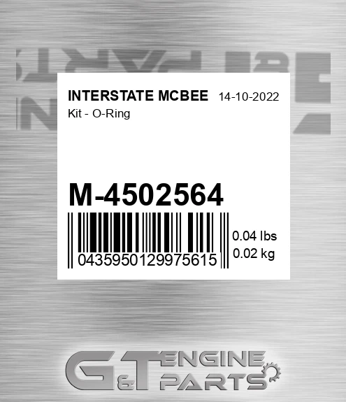 M-4502564 Kit - O-ring
