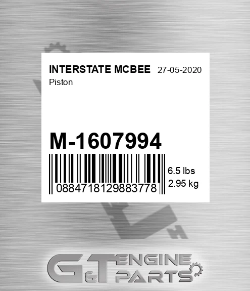M-1607994 Piston for INTERSTATE MCBEE