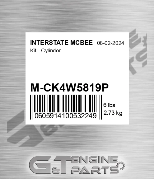 M-CK4W5819P Kit - Cylinder for INTERSTATE MCBEE
