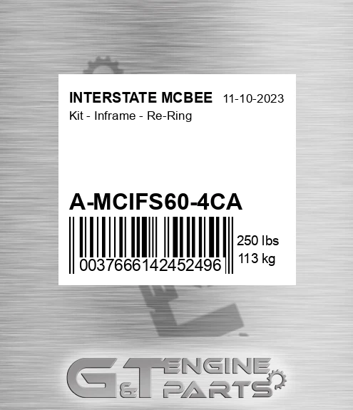 A-MCIFS60-4CA Kit - Inframe - Re-ring