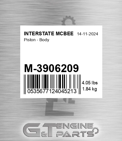 M-3906209 Piston - Body