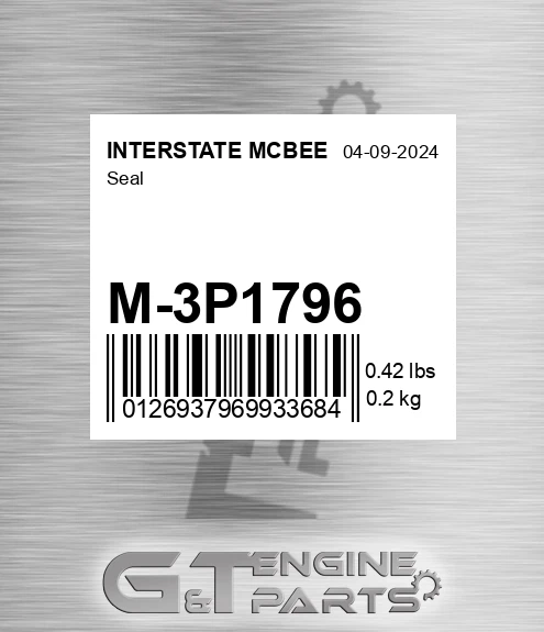 M-3P1796 Seal for INTERSTATE MCBEE
