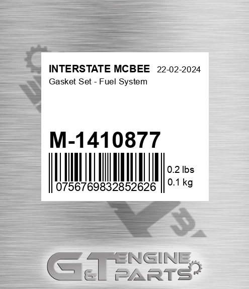 M-1410877 Gasket Set - Fuel System for INTERSTATE MCBEE