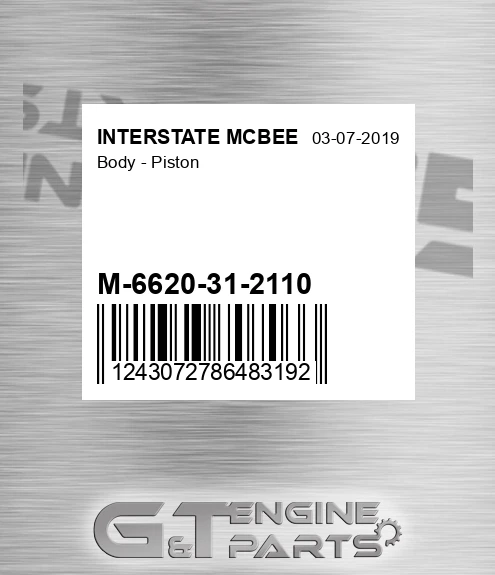 M-6620-31-2110 Body - Piston