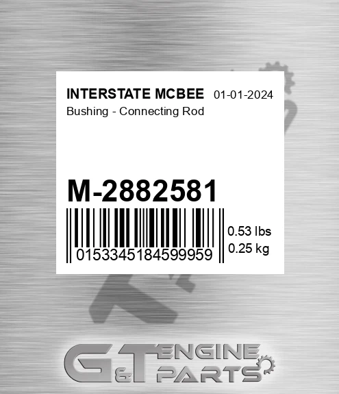 M-2882581 Bushing - Connecting Rod for INTERSTATE MCBEE