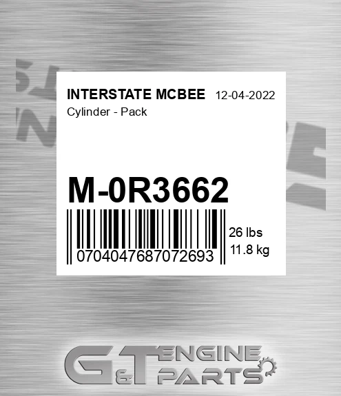 M-0R3662 Cylinder - Pack