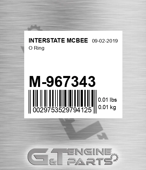 M-967343 O Ring