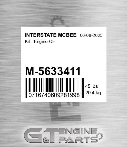 M-5633411 Kit - Engine Oh