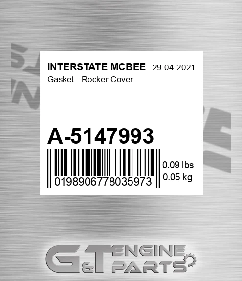 A-5147993 Gasket - Rocker Cover