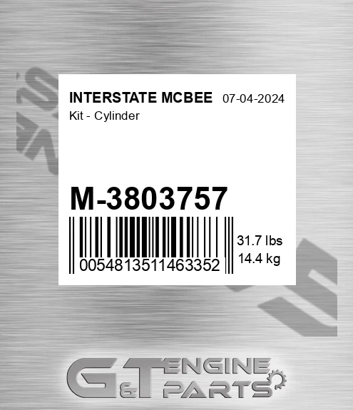 M-3803757 Kit - Cylinder