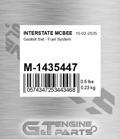 M-1435447 Gasket Set - Fuel System for INTERSTATE MCBEE