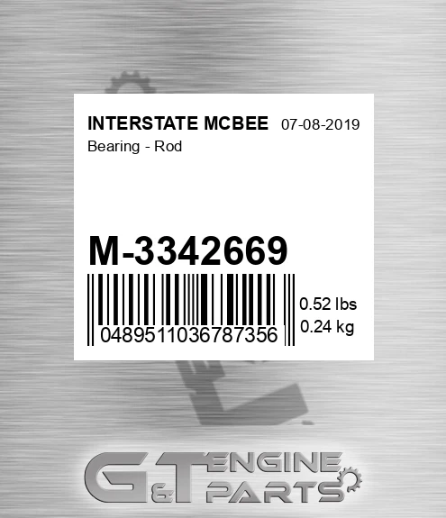 M-3342669 Bearing - Rod for INTERSTATE MCBEE