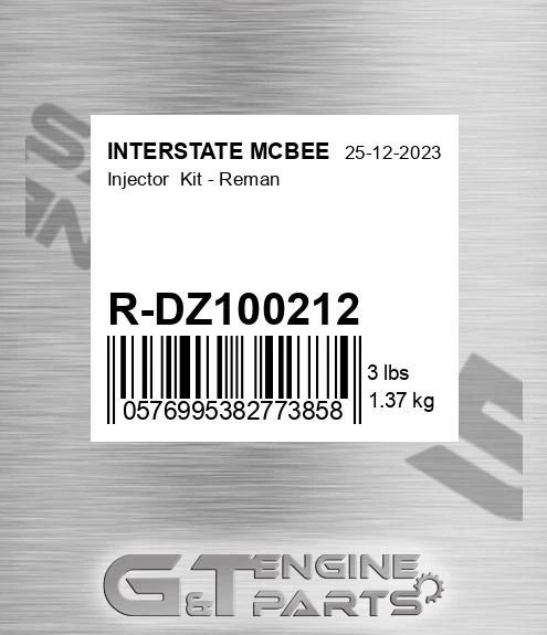 R-DZ100212 Injector Kit - Reman
