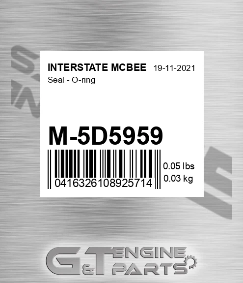 M-5D5959 Seal - O-ring